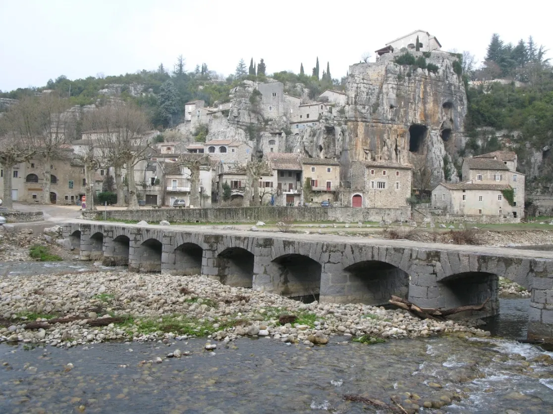 View of the village of Labeaume